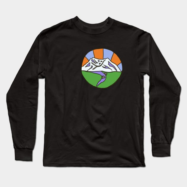 Mt St Helen- round Long Sleeve T-Shirt by shehitsback